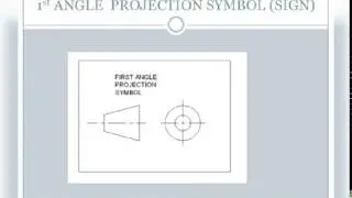 1st angle projection symbol | frustum of a cone