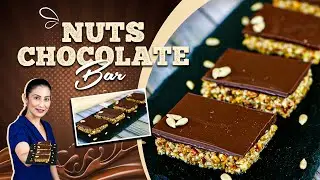 Nuts Chocolate Bar Recipe | Chocolate Bar | No Added Sugar No Bake  | Chocolate Dessert Recipes