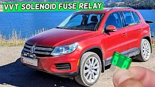 VW TIGUAN VVT Solenoid Variable Timing Solenoid Fuse Relay Location Replacement 2008 2009 2010 2011
