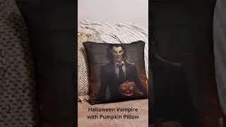 Halloween Throw Pillow Vampire Pumpkin Decorative Cushion #throwpillow #halloween2023 #halloween
