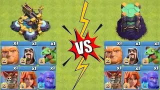 (x1)X-Bow Vs (x1)Wizard Tower Challenge | Max level Defenses Vs Troops | Clash Of Clans