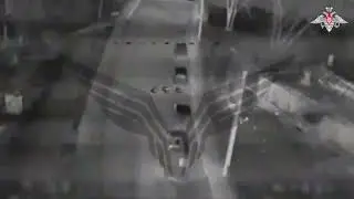 Russian video said to be suicide drone strikes on Ukrainian military column in Kursk region