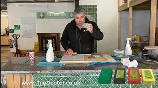 Removing Scratches from Stone using Diamond Hand Burnishing Blocks