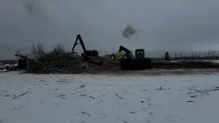 Wood processing in northern Minnesota view from the other side.