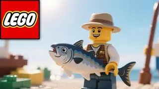 Fisherman Successfully Catches Huge Tuna!🐟 - Lego Brick Animation