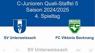 4. Spieltag C-Junioren Quali-Staffel 5 | SV Unterweissach vs FC Viktoria Backnang