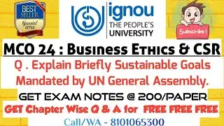MCO 24 : Q - EXPLAIN BRIEFLY SUSTAINABLE GOALS MANDATED BY THE UN GENERAL ASSEMBLY.