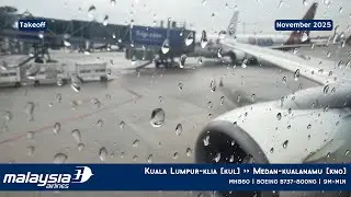 [TAKEOFF] MALAYSIA AIRLINES MH860 KUALA LUMPUR [KUL] ✈︎ MEDAN [KNO] | BOEING B737-800NG | 9M-MLN