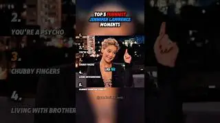 Top 5 funniest Jennifer Lawrence moments 😂|| #ranking #funny #shorts #jenniferlawrence #comedy