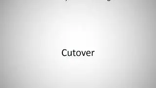 How to say Cutover in English?