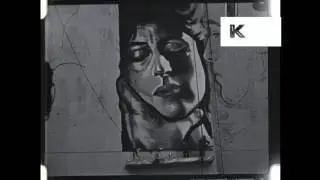 1959 New York, Men Painting Billboard, Advertising, HD 1950s