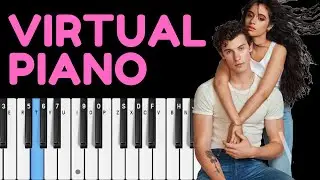 Shawn Mendes, Camila Cabello - Señorita on Virtual Piano + Sheets (Easy)