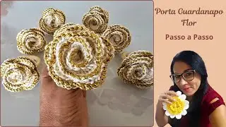 PORTA GUARDANAPO DE CROCHÊ FLOR - Passo a Passo - Alvenir Svagera