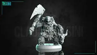 3D print miniatures, barbarian turtle character for role play games