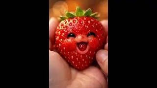 Living Strawberry Eating Itself 🍓😨 #Shorts
