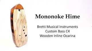 Mononoke Hime - Custom Bass C4 Wooden Inline Ocarina