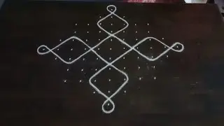 Easy kolam 11*1 dots #sikkukolam #kambikolam #muggulu #small kolam @sharmicreation7867 