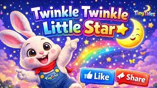 Twinkle Twinkle Little Star 🌟 | Nursery Rhymes for Kids | Preschool Learning Songs | TinyTales 🎵