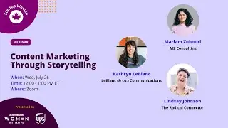 Startup Women 2023 | Content Marketing Through Storytelling
