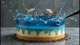 Rainy Street Cafe Cake Asmr Cutting #asmr #cake #asmrfood #cakeasmr 