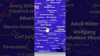 Explore Where Famous People Are From on a Map 🌍✨ #shorts #NotablePeople
