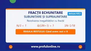 Fracții echivalente, subunitare și supraunitare - Cum rezolvăm inegalități cu fracții