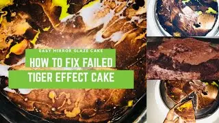 Tiger Effect Cake|How To Make Leopard Print Mirror Glaze On Cake|Mirror Glaze Cake|Tiger Print Cake