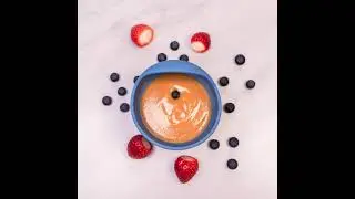 Chewie Cat   Blue Bowl & Spoon