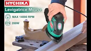 Levigatrice Mouse Multifunzione HYCHIKA con Raccoglipolvere: Ideale per Legno e Metallo!
