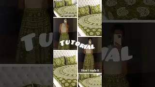 Bedsheet Skirt tutorial #upcycling  #skirt #bedsheetskirt #bedsheet #cuttingandstitching #fashion