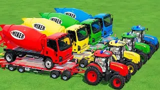 TRANSPORT Of COLORS ! NEW MIXER TRUCKS TRANSPORT WITH McCORMICK TRACTORS! Farming Simulator 22