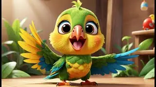 Baby Parrot Sing Sing Song | Fun Musical Parrot Rhyme for Kids | Colorful Learning Adventure