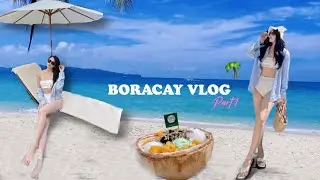 🇵🇭BORACAY VLOG PT 1 🏝 || Airport transfer, Henann palm beach room tour, sunset , pool at night