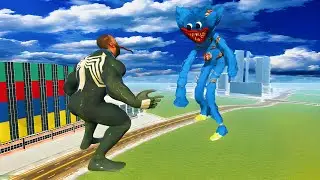 Venom vs Huggy Wuggy 😈🔥 Epic Battle in Indian Bike Driving 3D | Monster Fight Showdown