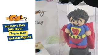 Craft Easy DIY Superhero Modeling Clay Figurine 💙 (Father's Day Gift Idea)