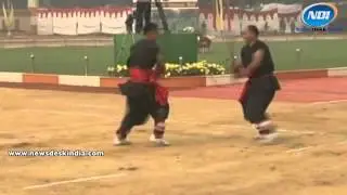 SSB Jawans performing with Sword: Golden Jubilee Celebration