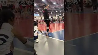 Getting clipped while line judging is next level #volleyballplayers ￼