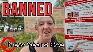Did not expect this!  Prohibition signs! Solo and alone at Karon beach New Years Eve 2026