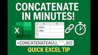 Master Excel CONCATENATE Function in Minutes | Quick Data Management Study Guide