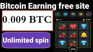 Bitcoin free earning faucet pay site || No investment|| instant withdraw || unlimited spin