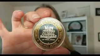 Игровые жетоны казино номиналом $10 из чистого серебра 999 пробы (случайный дизайн), состояние, бывшее в обращении