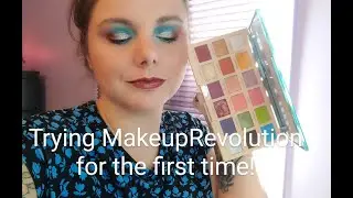 Trying Makeup Revolution for the first time! feat. Roxi Colour Burst palette