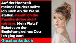 Auf der Hochzeit meines Bruders sollte ich mich an die Wand stellen, also beschloss