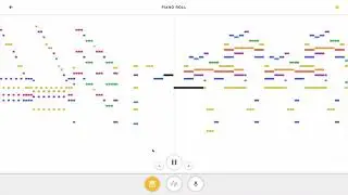 Beethoven's Symphony No. 5 (Shortened) in Piano Roll on Chrome Music Lab