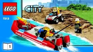 7213 LEGO Off road Fire Truck and Fireboat City Fire (Instruction booklet)