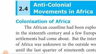 Anti colonial Movements in Africa