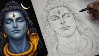 Lord shiva drawing| mahadev drawing| shivaratri special drawing| outline tutorial 