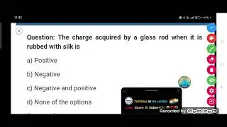 The charge acquired by a glass rod when it is rubbed with silk is :-