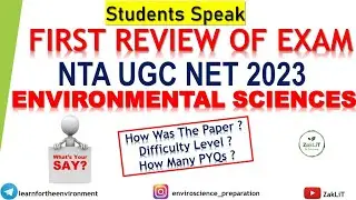 🔴UGC NET 2023 Environmental Sciences First Review