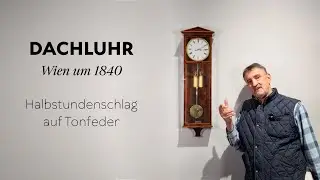 Seltene Dachluhr mit Halbstundenschlag | Antike Wiener Pendeluhr